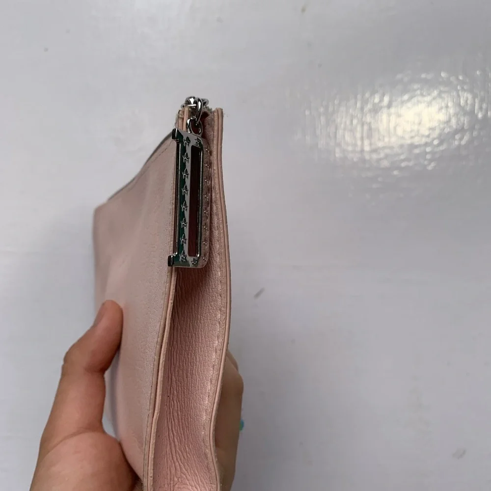 Dior pink zipper eco leather pouch cosmetic bag - Picture 3 of 5